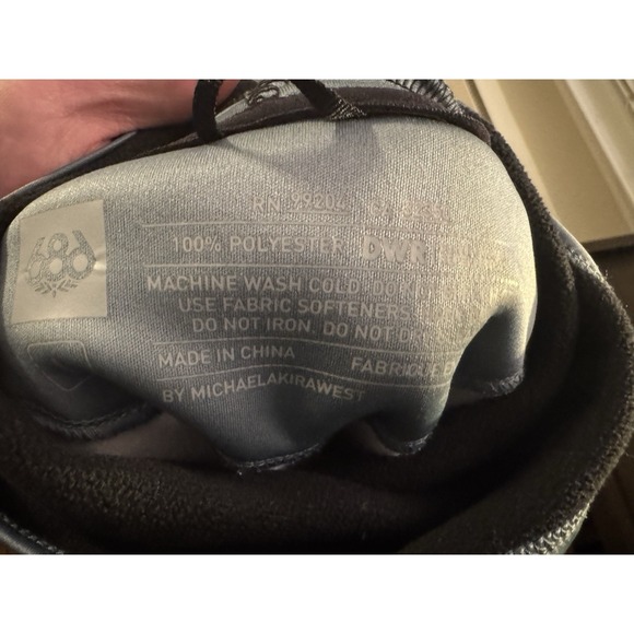 686 Snowboarding Hoodie w/ Neck Gaiter Multicolor Men's L 23X28 READ - Picture 3 of 5